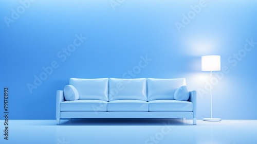 a white couch in a room