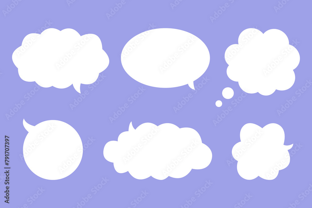 A collection of speech and thought bubbles A collection of speech and thought bubbles