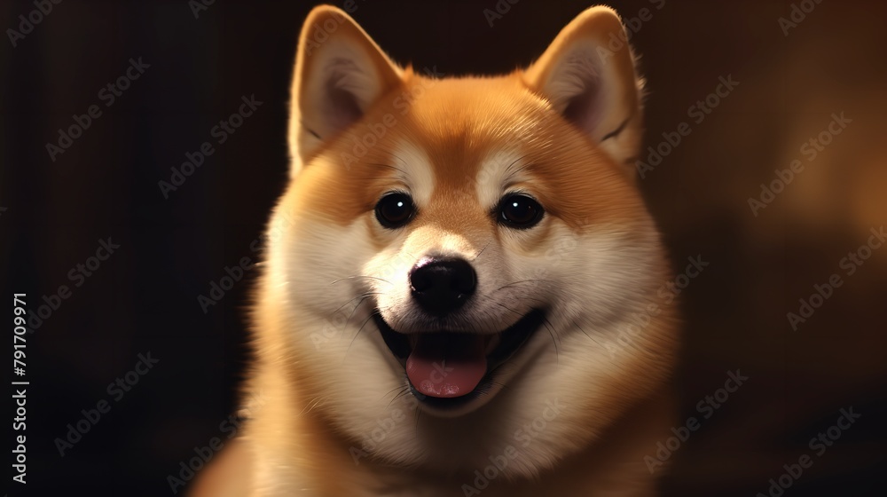 Cute Fluffy Portrait: Smiling Labrador Puppy Dog