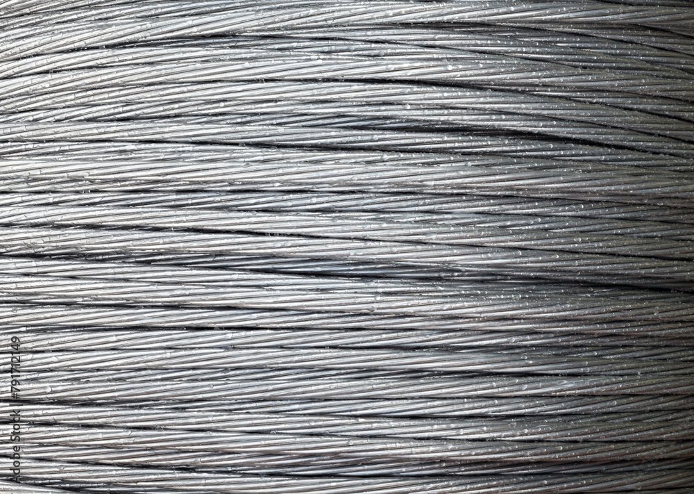 Fototapeta premium Electric galvanized steel wire.