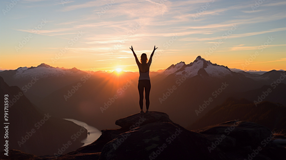 sunrise in the mountains