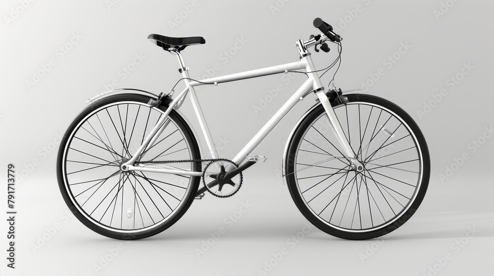A modern and minimalist 3D model of a bicycle AI generated illustration A modern and minimalist 3D model of a bicycle AI generated illustration