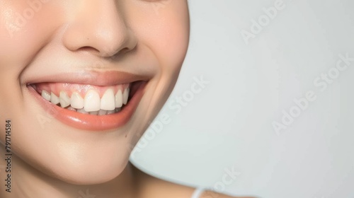 smile of beautiful woman with healthy white teeth. Close-up, High quality photos