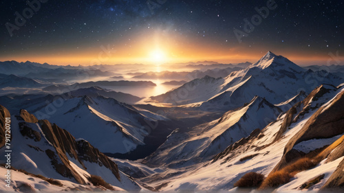 Dawn’s Embrace on the Alpine Summit