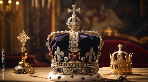 a group of crowns on a table