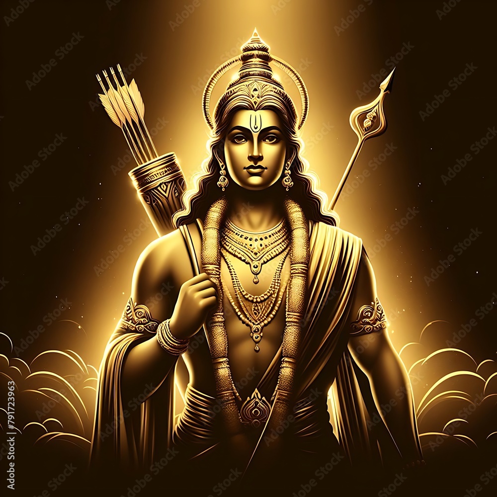 Obraz premium Lord Rama: Ayodhya’s Crown Jewel
