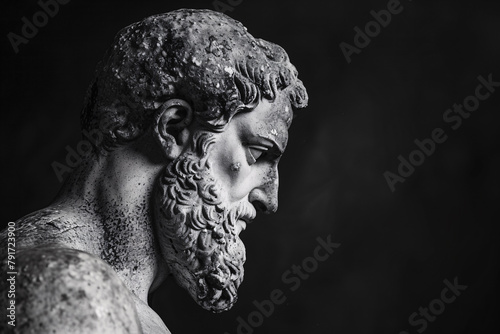 a statue of a bearded man photo