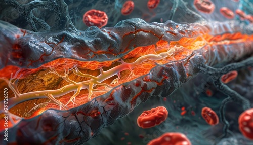 Atherosclerosis, Visualize the progression of atherosclerosis in an artery photo