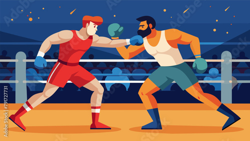 A symphony of strikes fills the ring as two skilled fighters exchange a barrage of fast and furious elbow strikes keeping the spectators on the