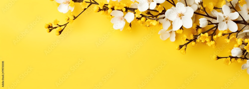 a white and yellow flower on a branch