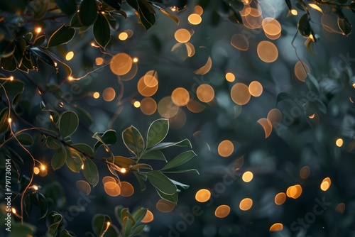 Numerous sparkling lights intertwined with foliage on a tree, creating a magical ambiance