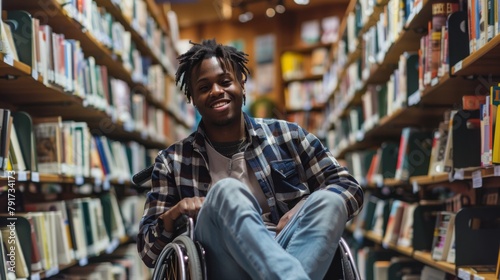 A Joyful Moment in the Library