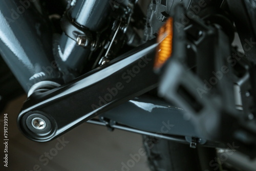 bicycle pedal crank close up. part of a bicycle close-up. 