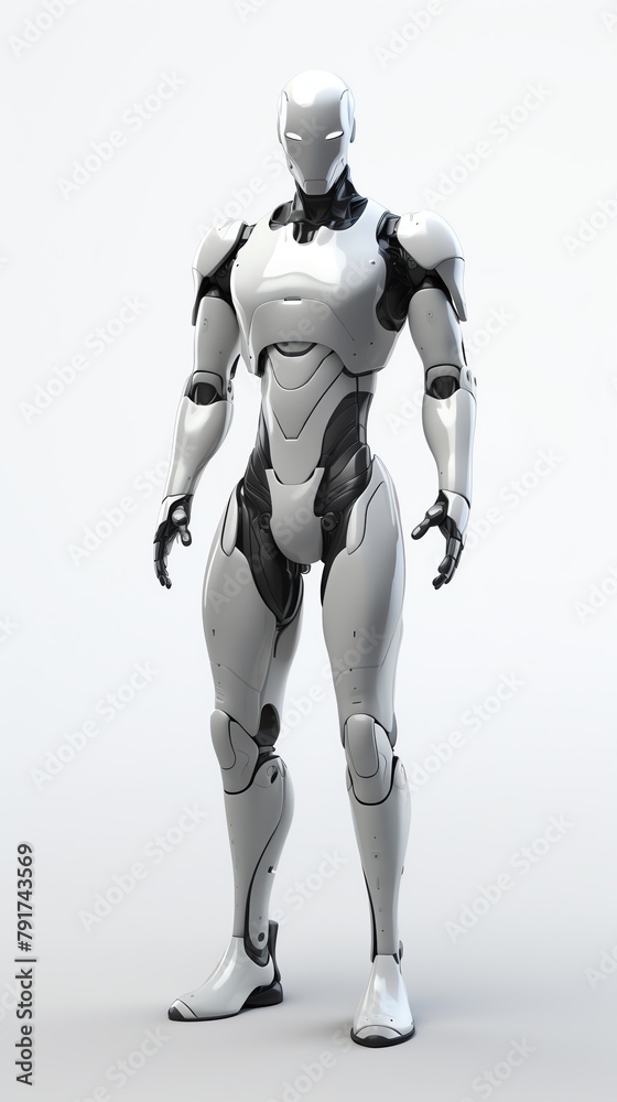 a robot with a white background