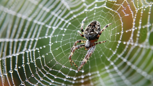Detailed Photograph Capturing the Intricate Structure of a Spider's Web, Highlighting Its Engineering Precision




