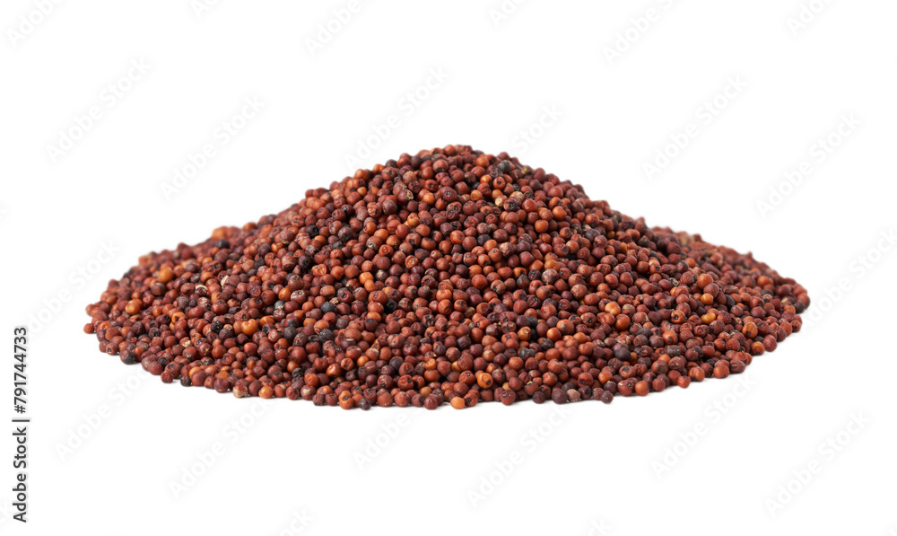 pile of red finger millet or ragi raagi nachni isolated on white background pile of red finger millet or ragi raagi nachni isolated on white background