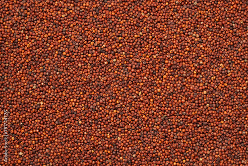 close up red finger millet or ragi raagi nachni texture background
