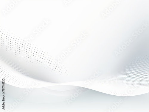 White and white vector halftone background with dots in wave shape, simple minimalistic design for web banner template presentation background. with copy space for photo text or product, blank empty c