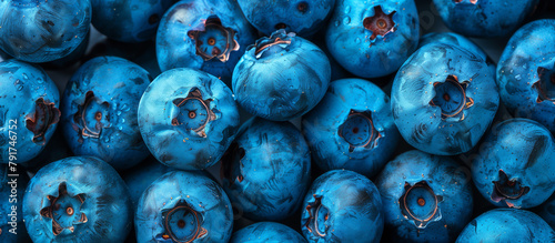 Fresh juicy blueberries close up. Healthy food, sweet healthy dessert. Blue berries background.	
