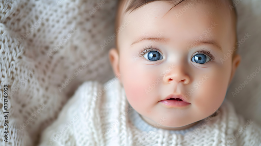 A portrait of baby newborn with beautiful eyes A portrait of baby newborn with beautiful eyes
