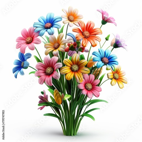 ksBouquet_of_flowers_isolated_on_a_white_background © Nalisa