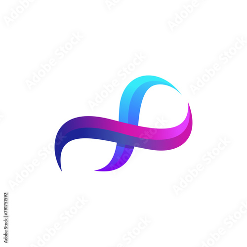 Infinity Gradient Logo Design Icon Modern Colorful Template