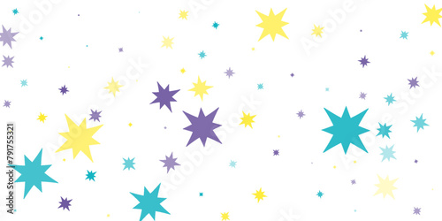 Seamless boho pattern with stars on a blue background for tarot, astrology. Magic cosmic sky, abstract esoteric ornament. Vector illustration.