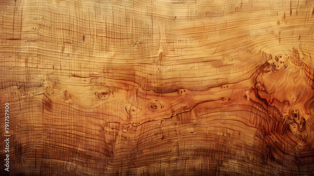 Naklejka premium Rough brown wooden surface with visible grain pattern texture, perfect for wallpaper background or banner backdrop, empty space or copyspace editable