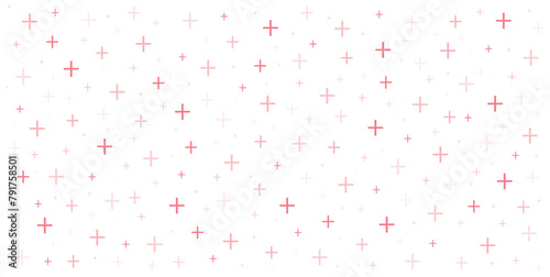 Medical cross and plus addition background. Hospital and pharmacy abstract seamless background.