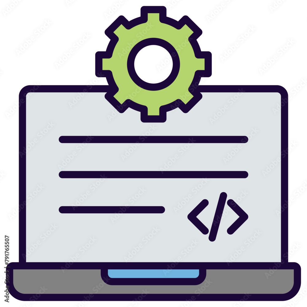 Web development Outline Color Icon Web development Outline Color Icon