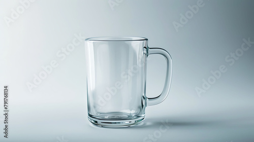 a glass or mug with a plain white color on a white background