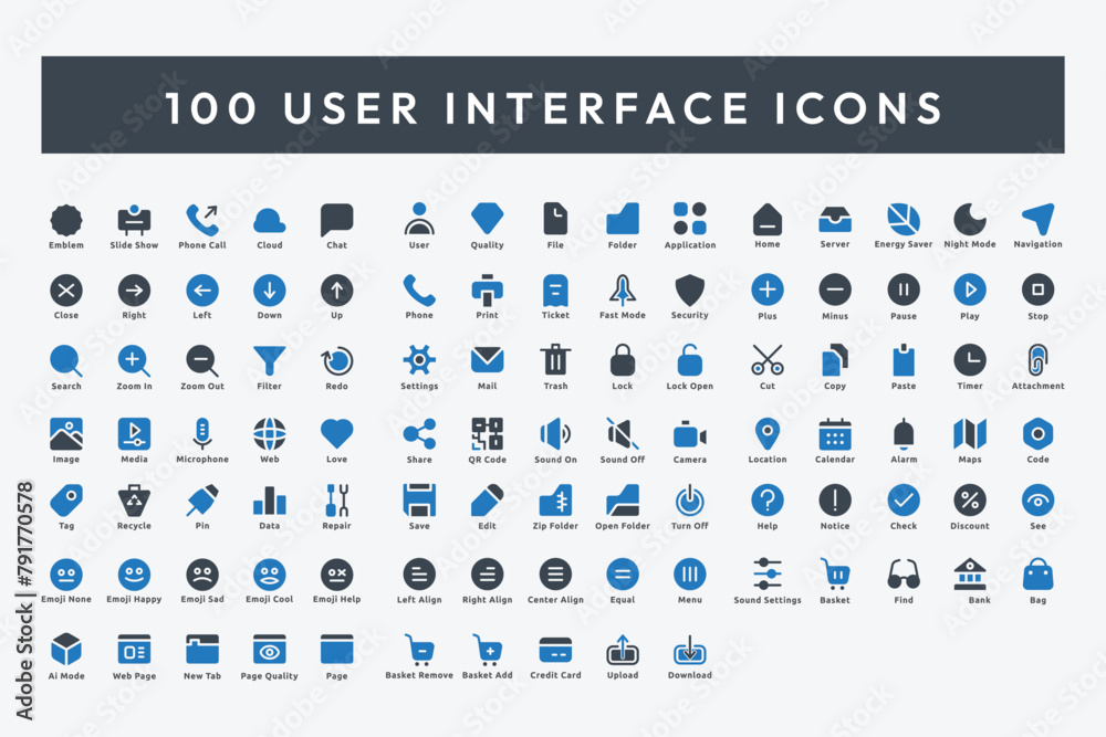 Standard User Interface Icons