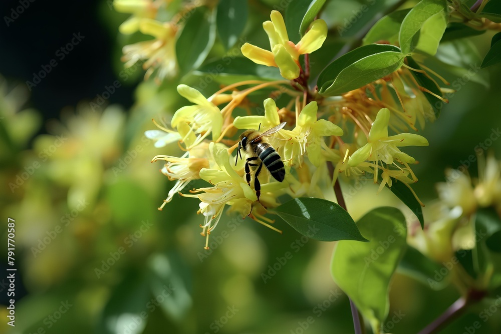 bee on a flower made by midjourney bee on a flower made by midjourney