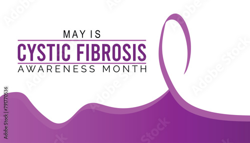 Cystic Fibrosis Awareness Month observed every year in May. Template for background, banner, card, poster with text inscription.
