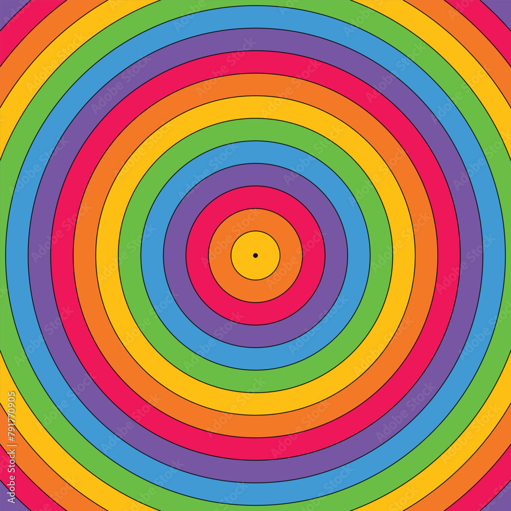 Obraz premium background with rainbow circles, psychedelic background