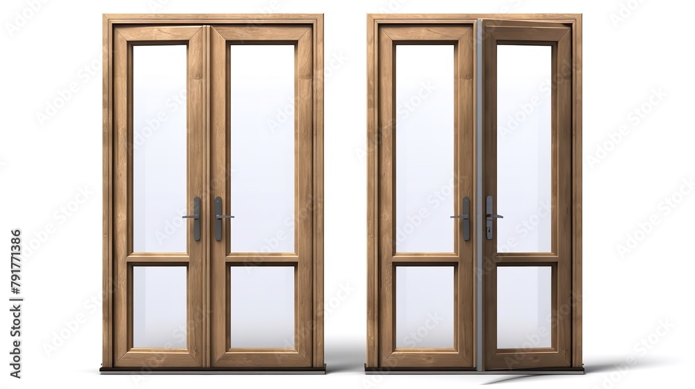 Obraz premium Open Home Door Elements for Open and Close, Isolated
