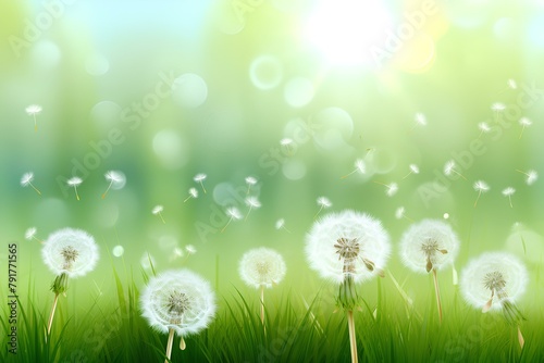 background with dandelions made by midjourney