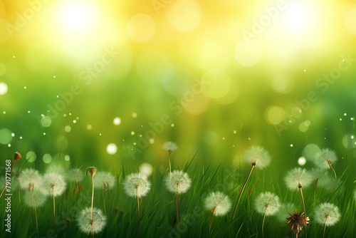 spring background with flowers made by midjourney