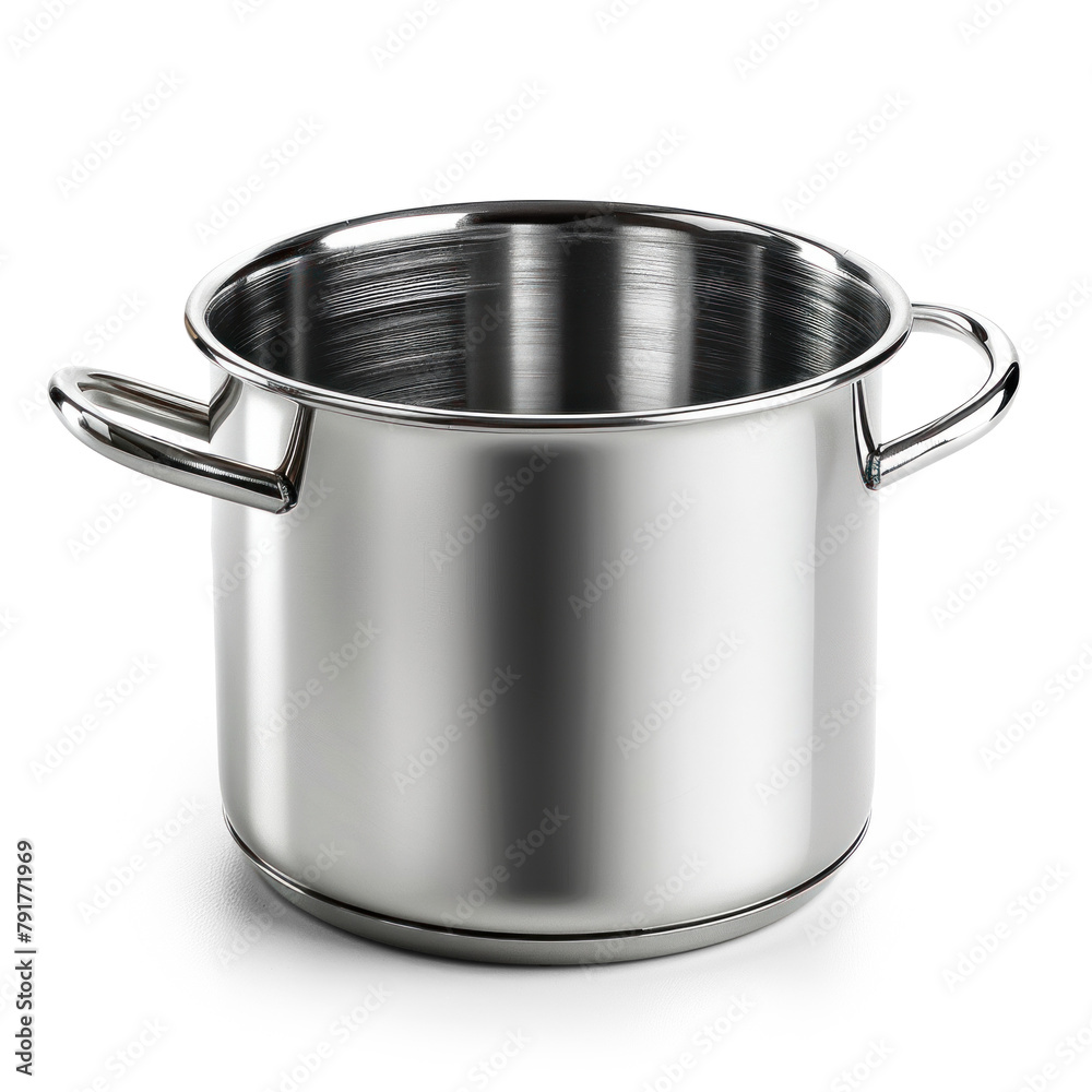 shiny stainless steel pan, with handles, PNG shiny stainless steel pan, with handles, PNG