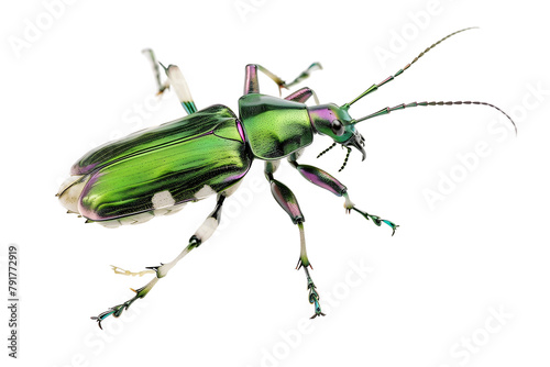 Tiger Beetle isolated on a transparent background