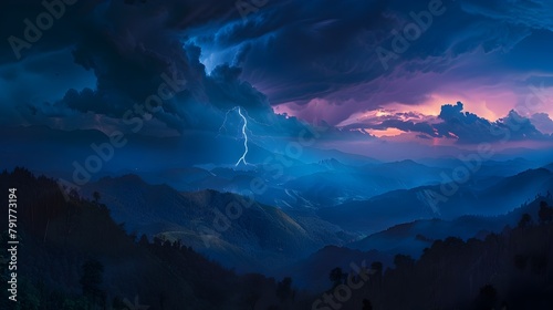 Majestic Storm Unveils Nature's Fury in a Dramatic Nighttime Sky