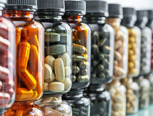 Supplement Showcase: Bottles Brimming with Vitamins"