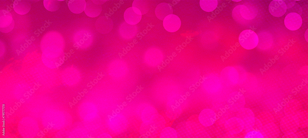 Pink bokeh widescreen background for Banner, Poster, celebration, event and various design works