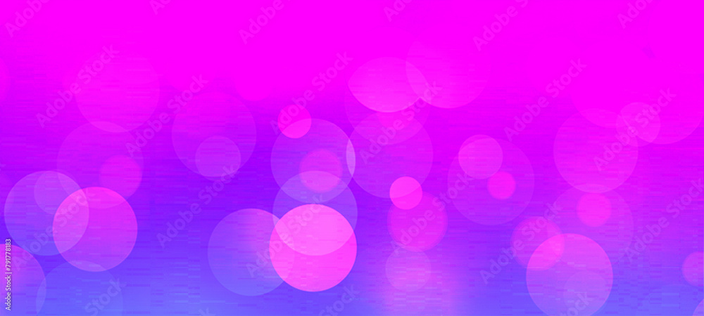 Purple bokeh widescreen background for Banner, Poster, celebration, event and various design works