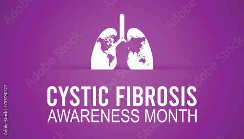 Cystic Fibrosis Awareness Month observed every year in May. Template for background, banner, card, poster with text inscription.