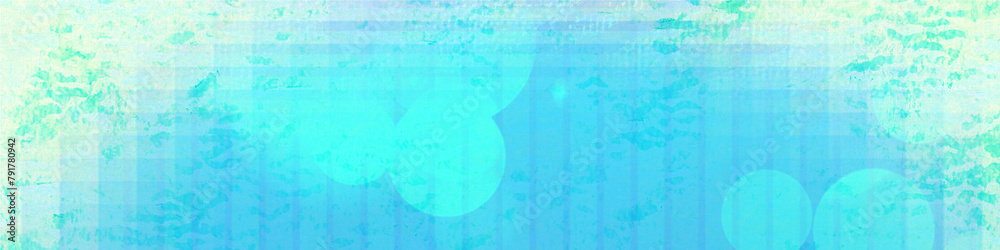 Blue bokeh panorama background for Banner, Poster, celebration, event and various design works