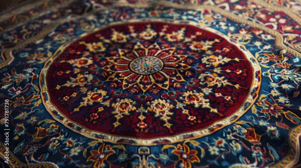 Vibrant traditional Turkish Persian carpet rug texture design
