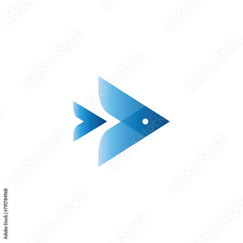 using abstract and colorful fish concept 