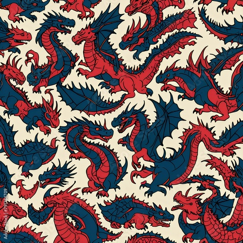 pattern with dragon © kenny555