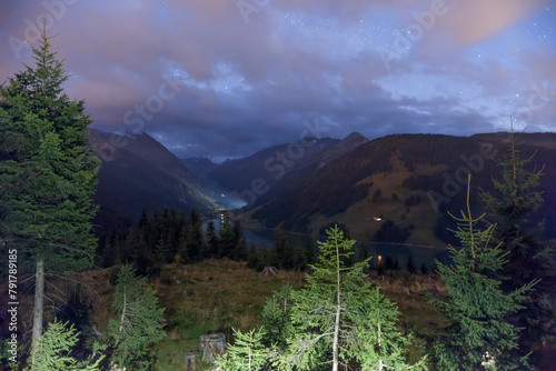 Starry Night Over Gerlos and Königsleiten in the Austrian Alps photo